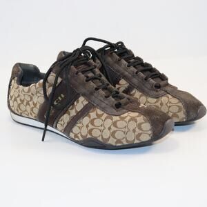 Vintage Coach Remonna Brown Signature Sneakers Women’s 8.5‎